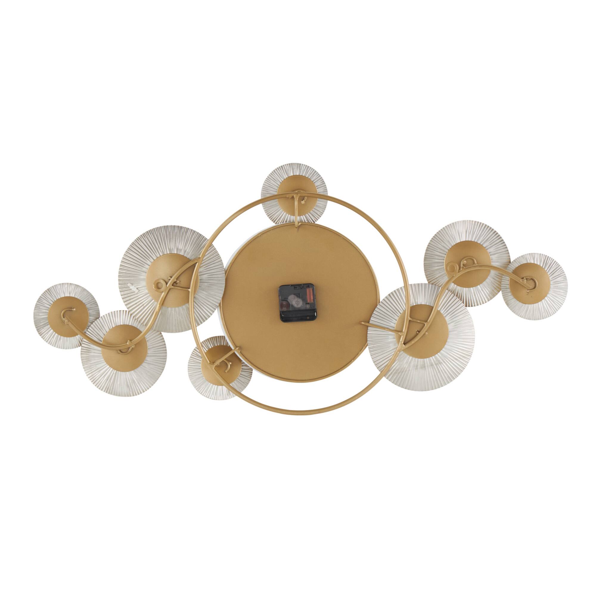 31.4" Gold Stainless Steel Metal Decorative Wall Clock